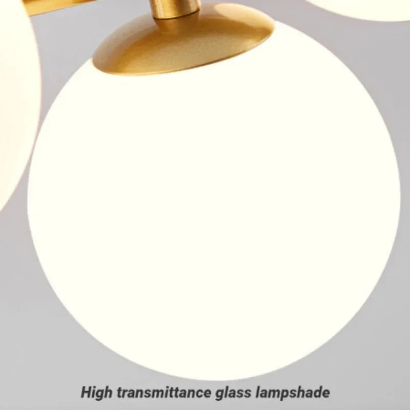 Modern black & gold led pendant chandelier for living room