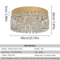 DecorBites™ Crystal Ceiling Chandelier: Modern LED Round Pendant Lamp for Luxury Home Decor