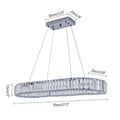 DecorBites™ Crystal Oval Design LED Chandelier: Modern Large Pendant Light for Living Room & Bedroom