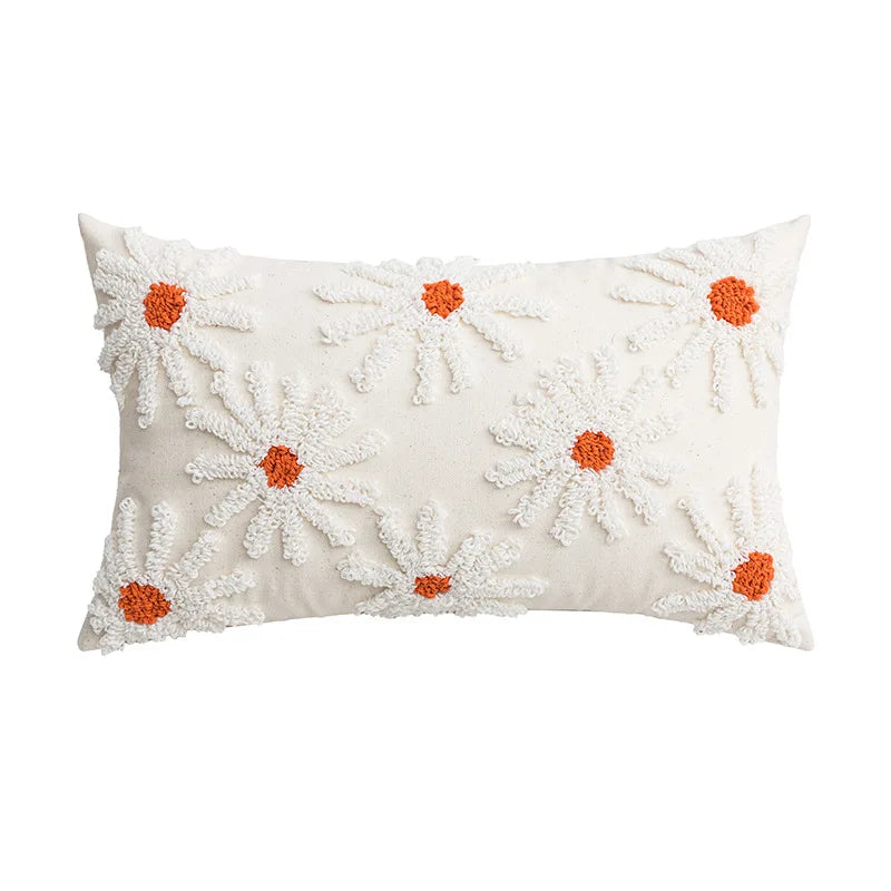 DecorBites™ Ivory Tufted Cushion Cover for Home Decor, Living Room, Sofa, Bedroom