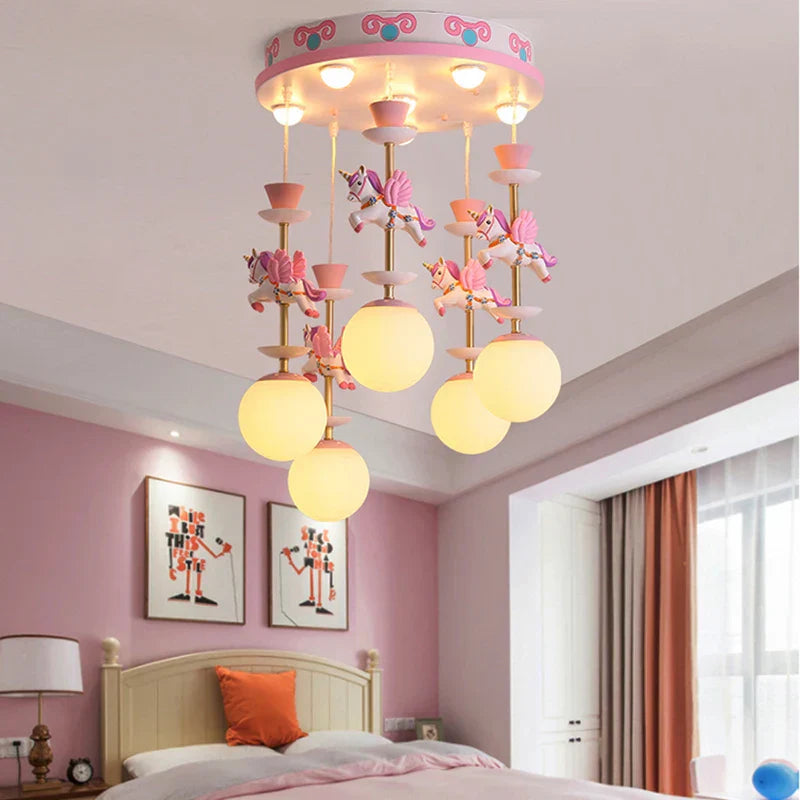 DecorBites™ Kids' LED Chandelier for Girls' Bedroom - Modern Ceiling Pendant Light