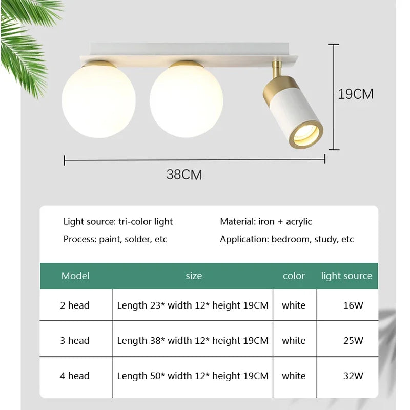 DecorBites™ Glass Ball LED Ceiling Wall Light - Nordic Modern Minimalist Design