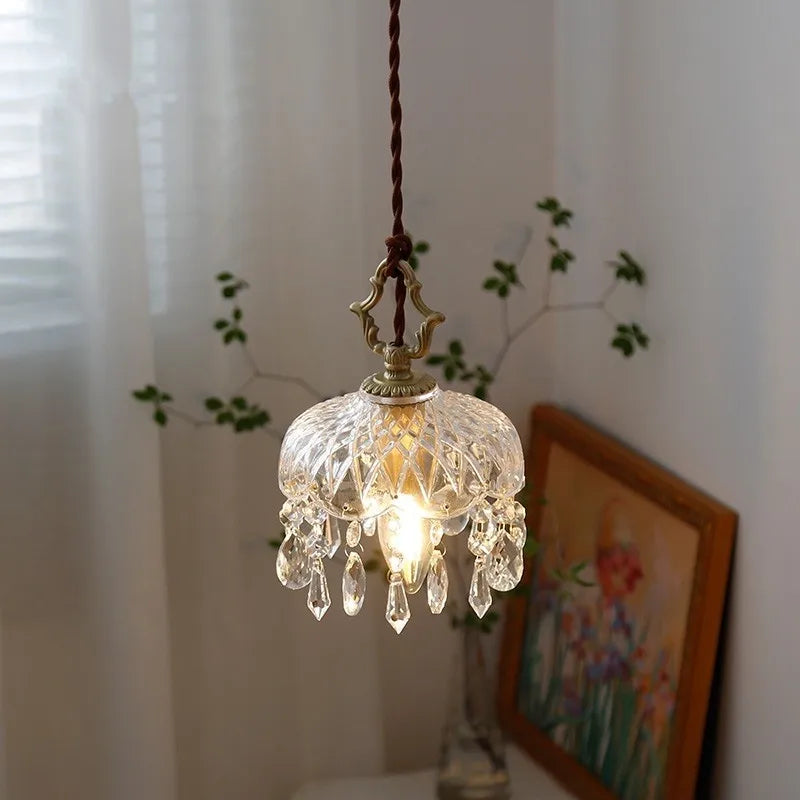 DecorBites™ Crystal Glass LED Wall Sconce - Luxury French Stair Light for Home Decor