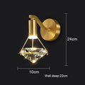 DecorBites™ Crystal Diamond Wall Lamp: Modern Nordic Luxury Lighting for Bedroom & Living Room