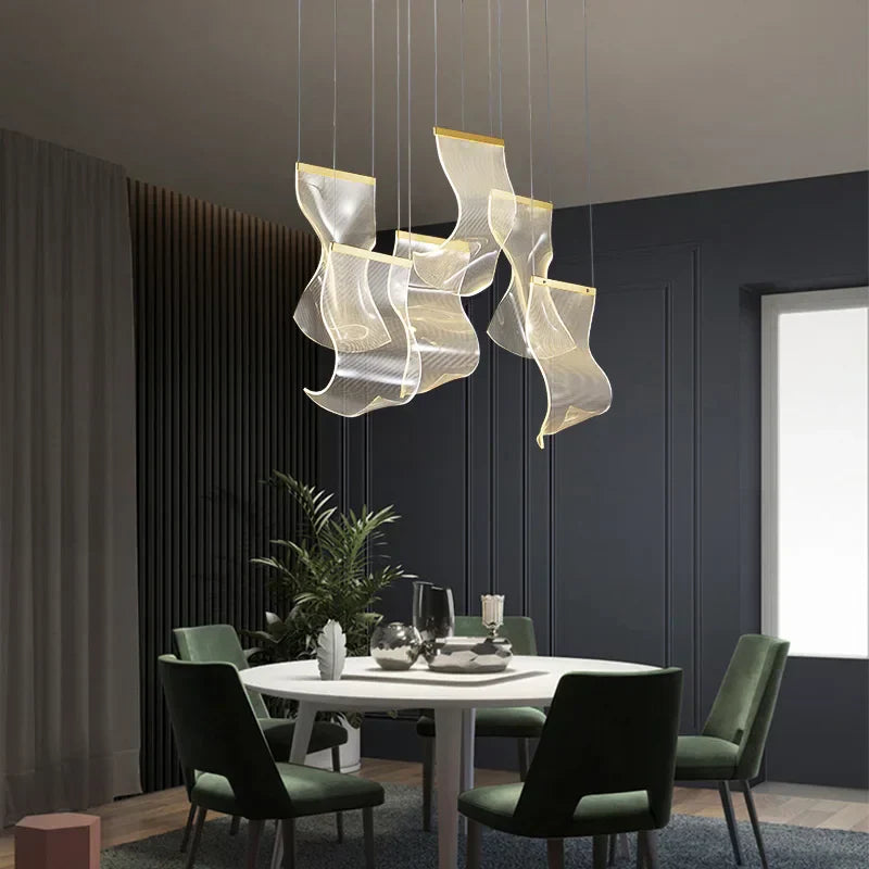 DecorBites™ LED Light Guide Ceiling Chandelier modern Novelty for Home Decor Lighting
