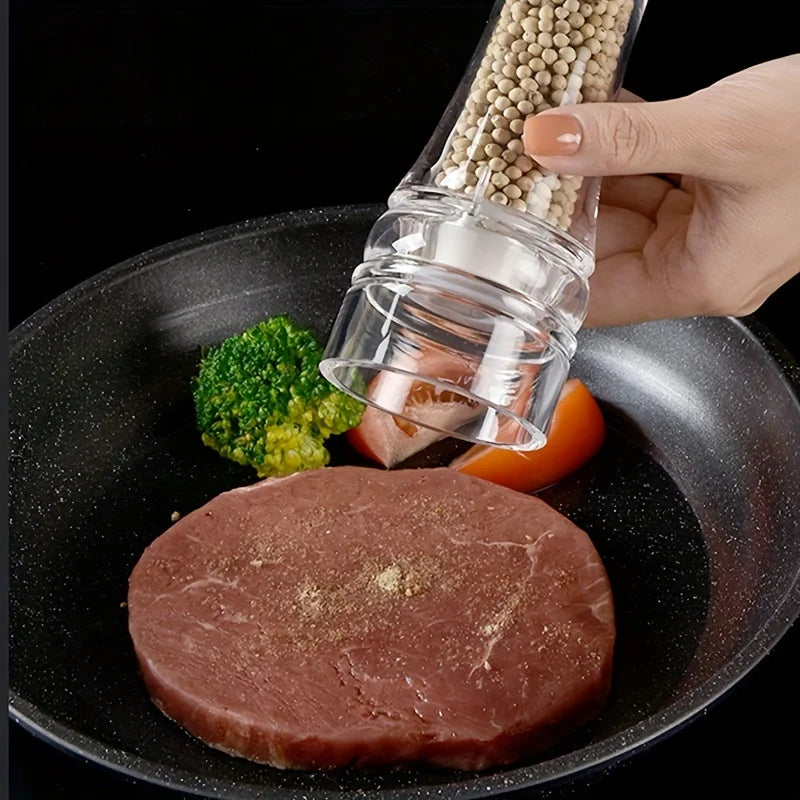 DecorBites™ Acrylic Manual Pepper Grinder | Transparent Salt and Spices Mill Shaker