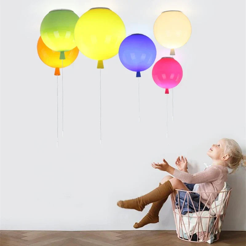 DecorBites™ LED Balloon Ceiling Lamp: New Nordic Style for Children's Room, E27 Indoor Lighting Fixtures