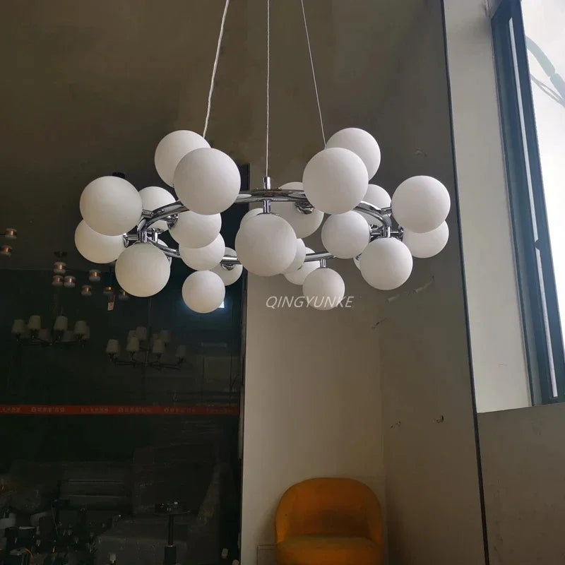 DecorBites™ Glass Ball LED Chandelier Pendant for Living Dining Room
