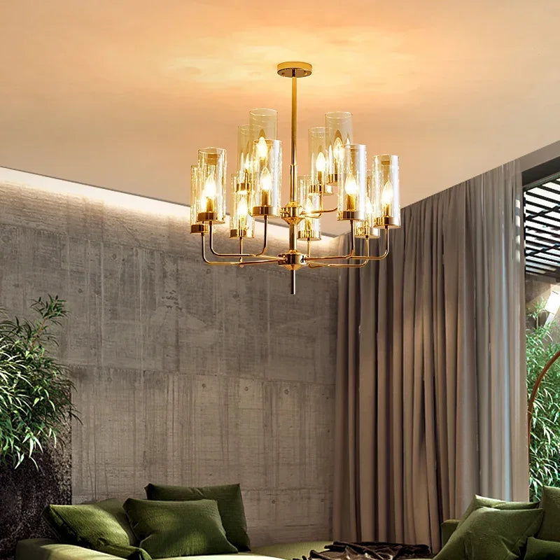 DecorBites™ American Lustre Glass Chandelier LED Pendant Light Fixture