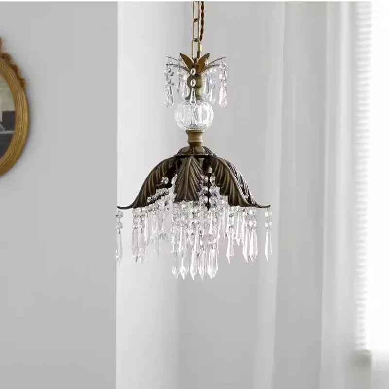 DecorBites™ French Countryside Brass Pendant Light Chandelier for Bedside, Hallway, Wardrobe