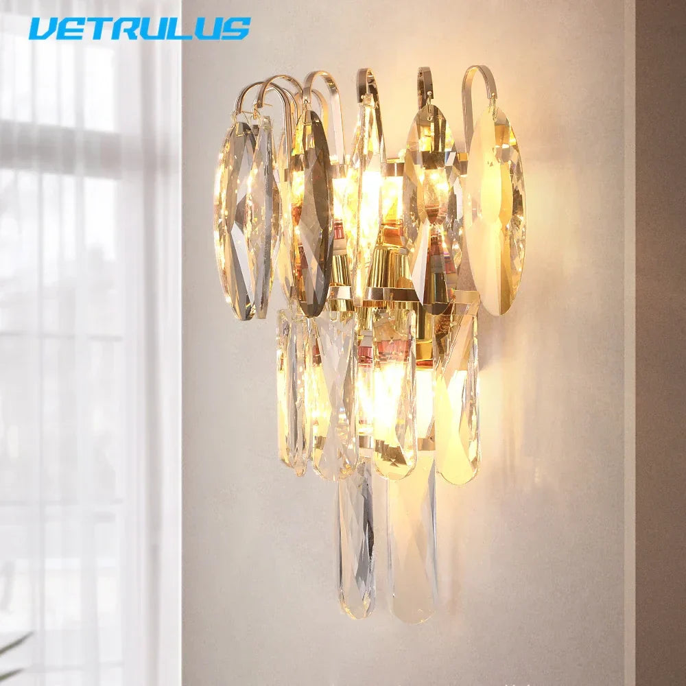 DecorBites™ Crystal LED Wall Light Modern Indoor Lighting for Living Room & Aisle