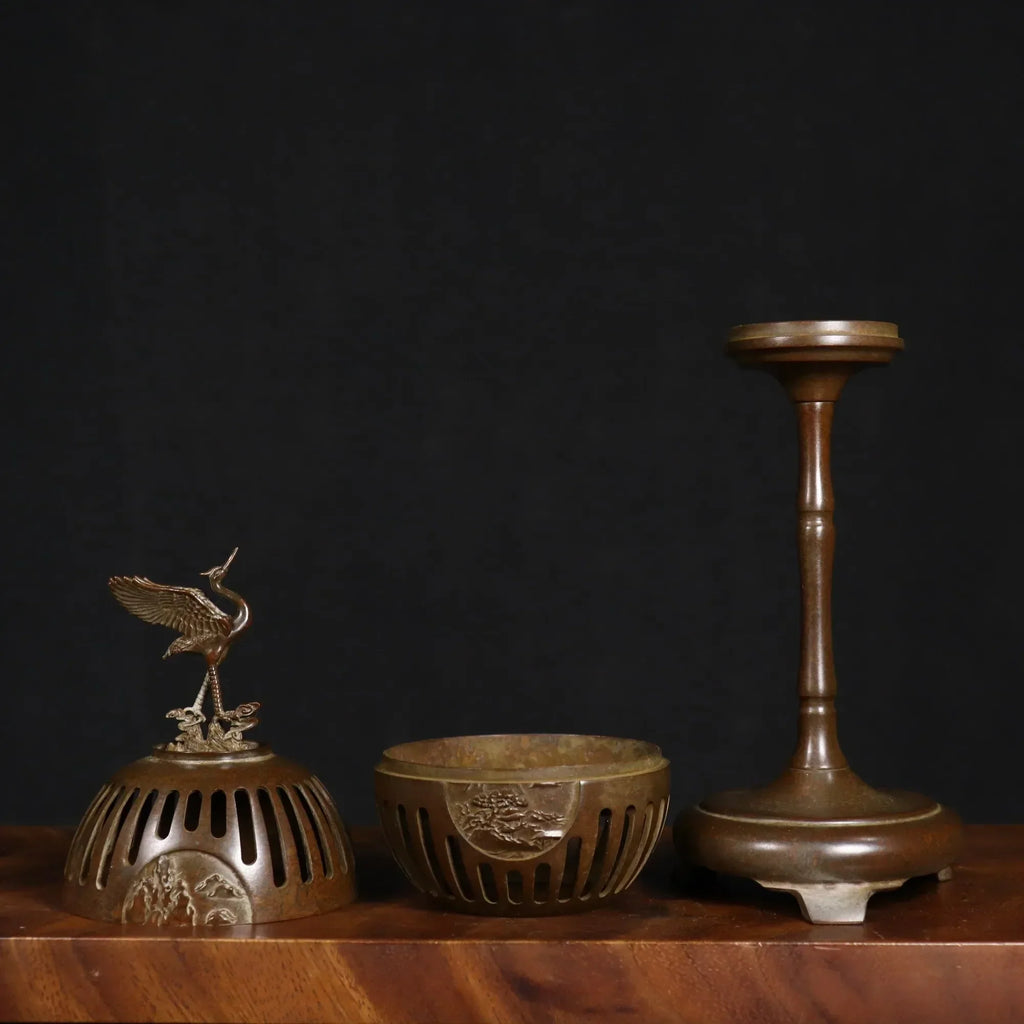 DecorBites™ Crane Incense Burner - Su Gong Craftsmanship, Elegant Home Décor Piece