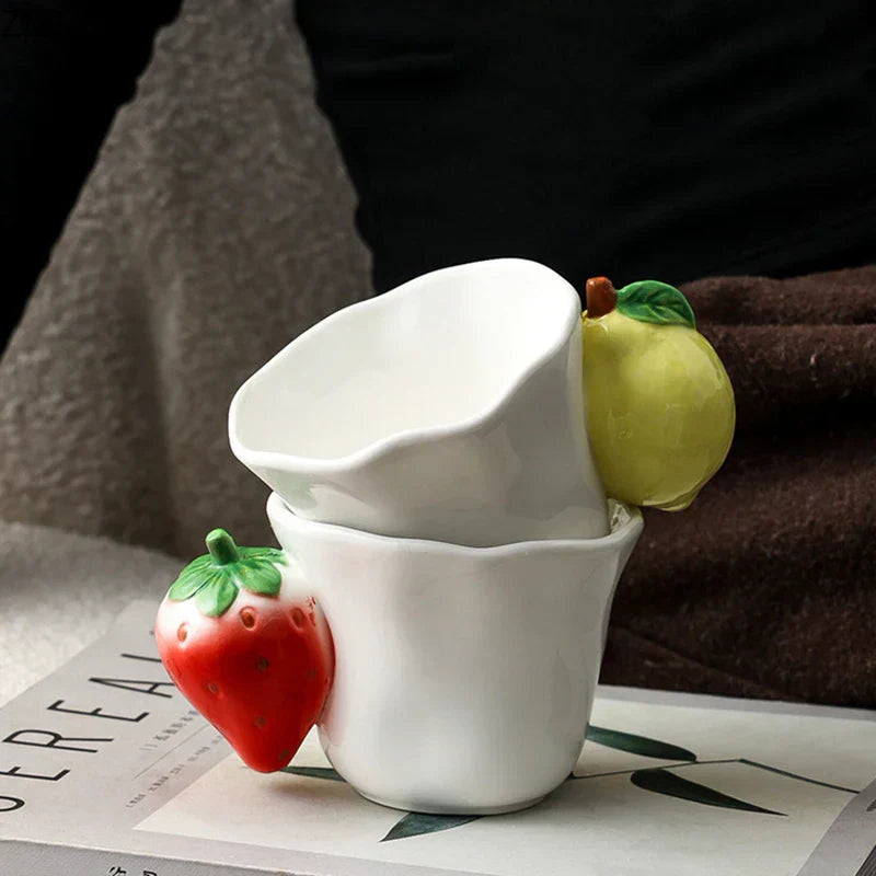 DecorBites™ Fun Fruits Ceramic Mug Lemon/grape Dining Coffee Afternoon Tea Cup