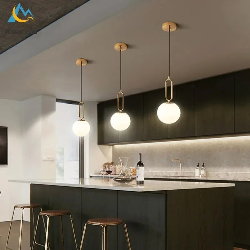 DecorBites™ Glass Ball LED Chandelier for Bedroom, Living Room & Restaurant