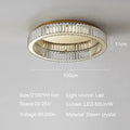 DecorBites™ Gold Crystal Ceiling Light Ring LED - Modern Luxury Indoor Home Lighting