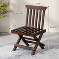 DecorBites™ Bamboo Low Stool with Backrest - Portable Household Folding Mazza Chair