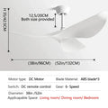 DecorBites™ 52" DC Ceiling Fan with Remote Control for Living Room, Restaurant, Office & Modern Spaces.