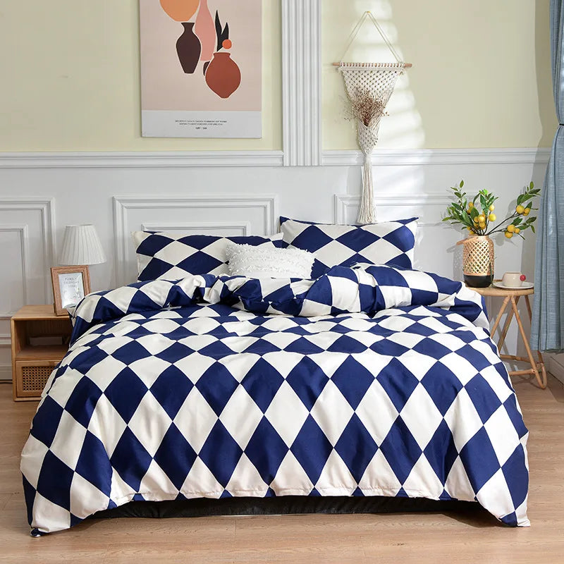 DecorBites™ Geometric Stripes Bedding Set: Duvet Cover, Bed Sheets, Pillowcases