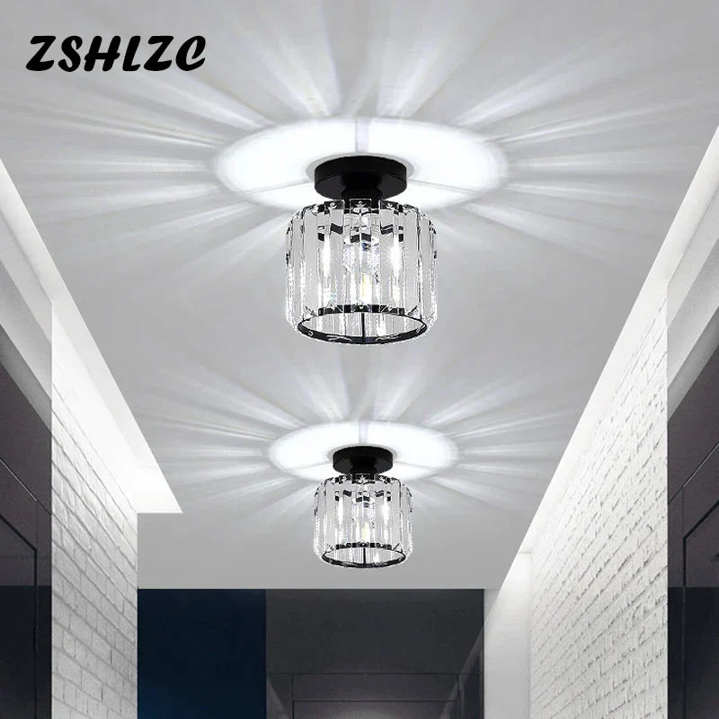 DecorBites™ Crystal LED Ceiling Light for Home Decor, Modern Aisle Light Fixture for Bedroom Living Room