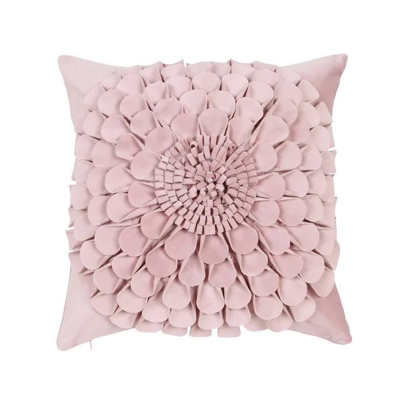DecorBites™ Daisy Sunflower Plush Pillowcase 3D Floral Velvet Cushion Cover Home Decor