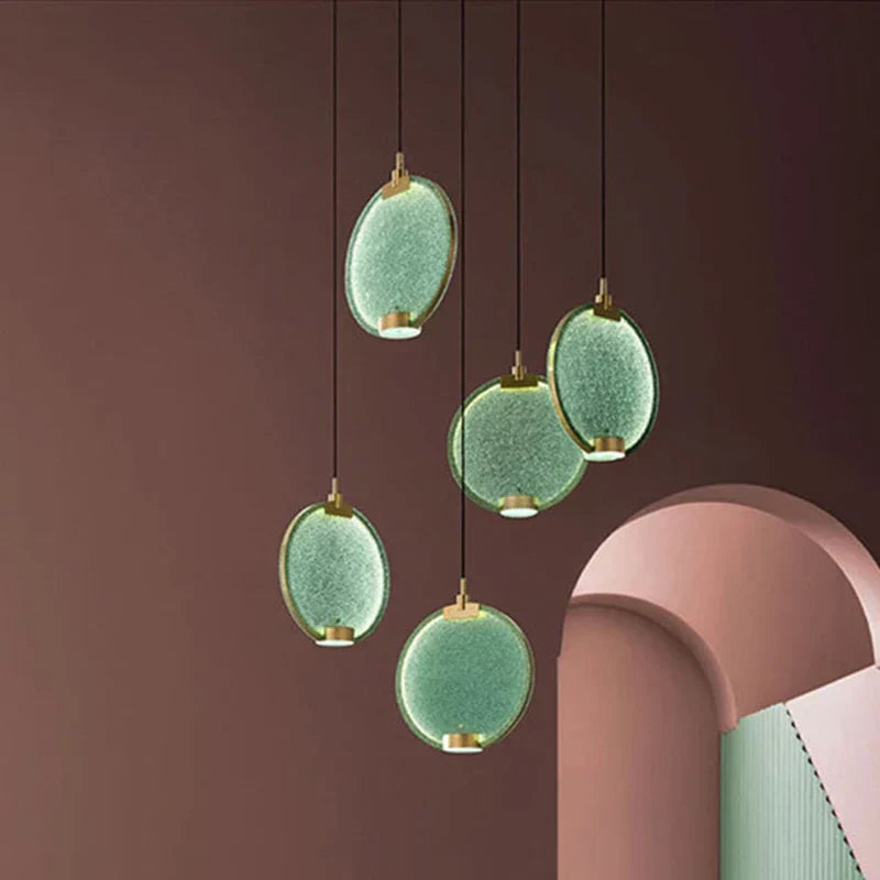 DecorBites™ Glass Horo LED Pendant Light - Art Deco Signal Headlight for Home, Bar, Kitchen