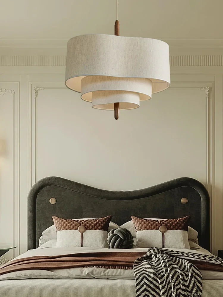 DecorBites™ Japanese Fabric Chandelier Retro Style Pendant Light for Living Room, Bedroom, Restaurant, Hotel
