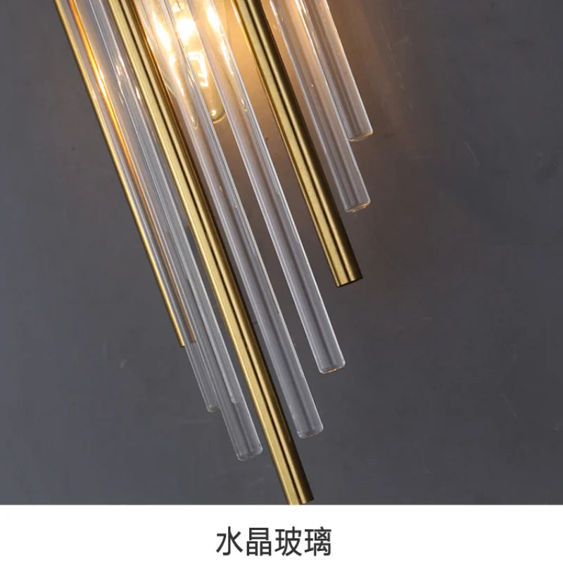 DecorBites™ Crystal Copper Wall Lights: Postmodern Luxe Bedroom & Living Room Lighting