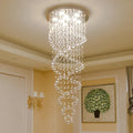 DecorBites™ Crystal LED Chandelier for Modern Luxury Staircase, Bedroom, and Hotel Lighting