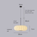 DecorBites™ Handmade Silk Pumpkin Pendant Lamps for Dining, Living, and Study Spaces