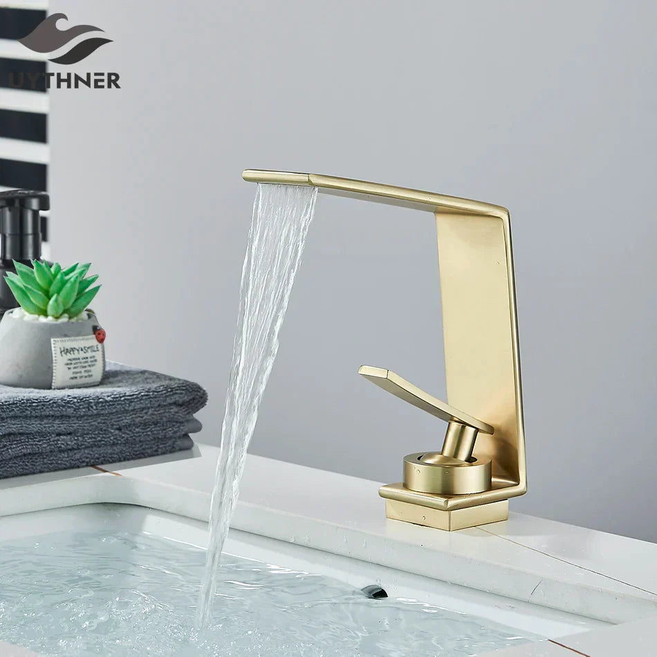 DecorBites™ Basin Faucet: Modern Single Hole Mixer Tap for Bathroom Washbasin - Hot and Cold Water