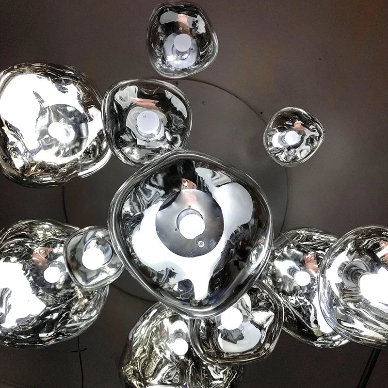 DecorBites™ Lava Glass LED Chandelier Pendant Light Modern Indoor Hanging Lamp for Home Decor