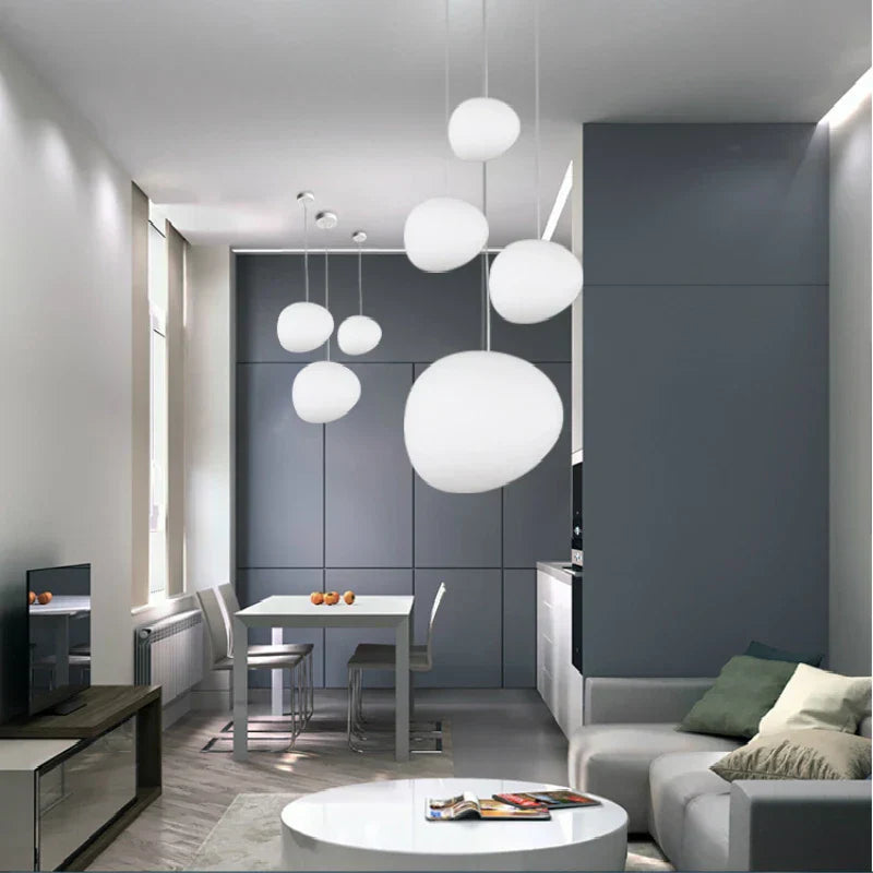 DecorBites™ Glass Ball LED Pendant Light for Modern Living Room Décor