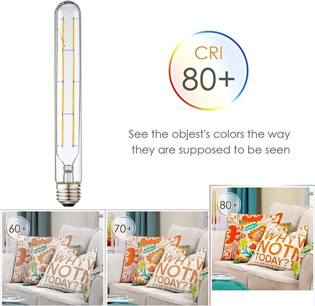 DecorBites™ LED Filament Tubular Edison Bulb 6000K T10 T185 T225 T30 T300 4W 6W 8W