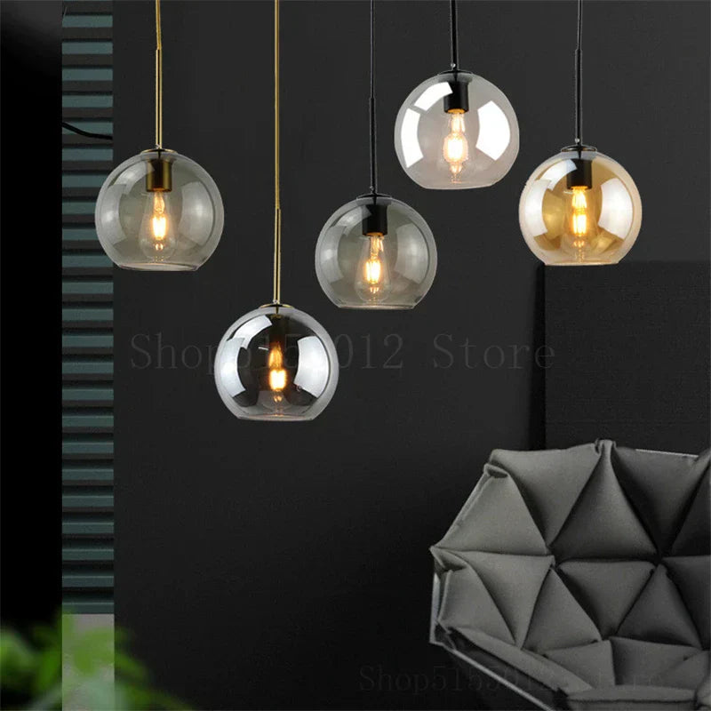DecorBites™ Glass Ball LED Pendant Lights for Chic Home Decor and Lighting