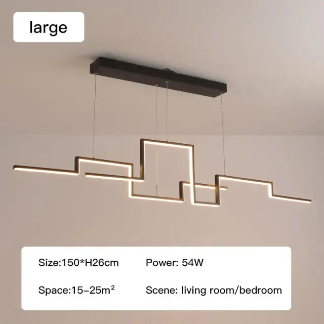 DecorBites™ LED Ceiling Chandelier Dimmable for Dining Room Kitchen Bar Pendant Lamp
