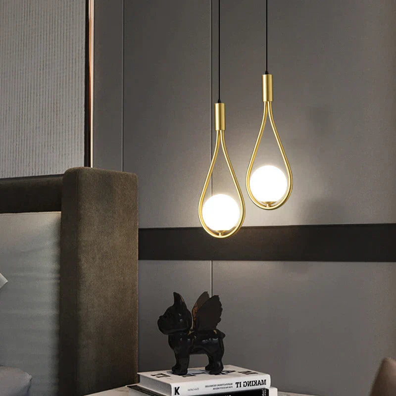 DecorBites™ Glass Ball Pendant Lamps for Home Kitchen Bar Decor & Wall Sconce
