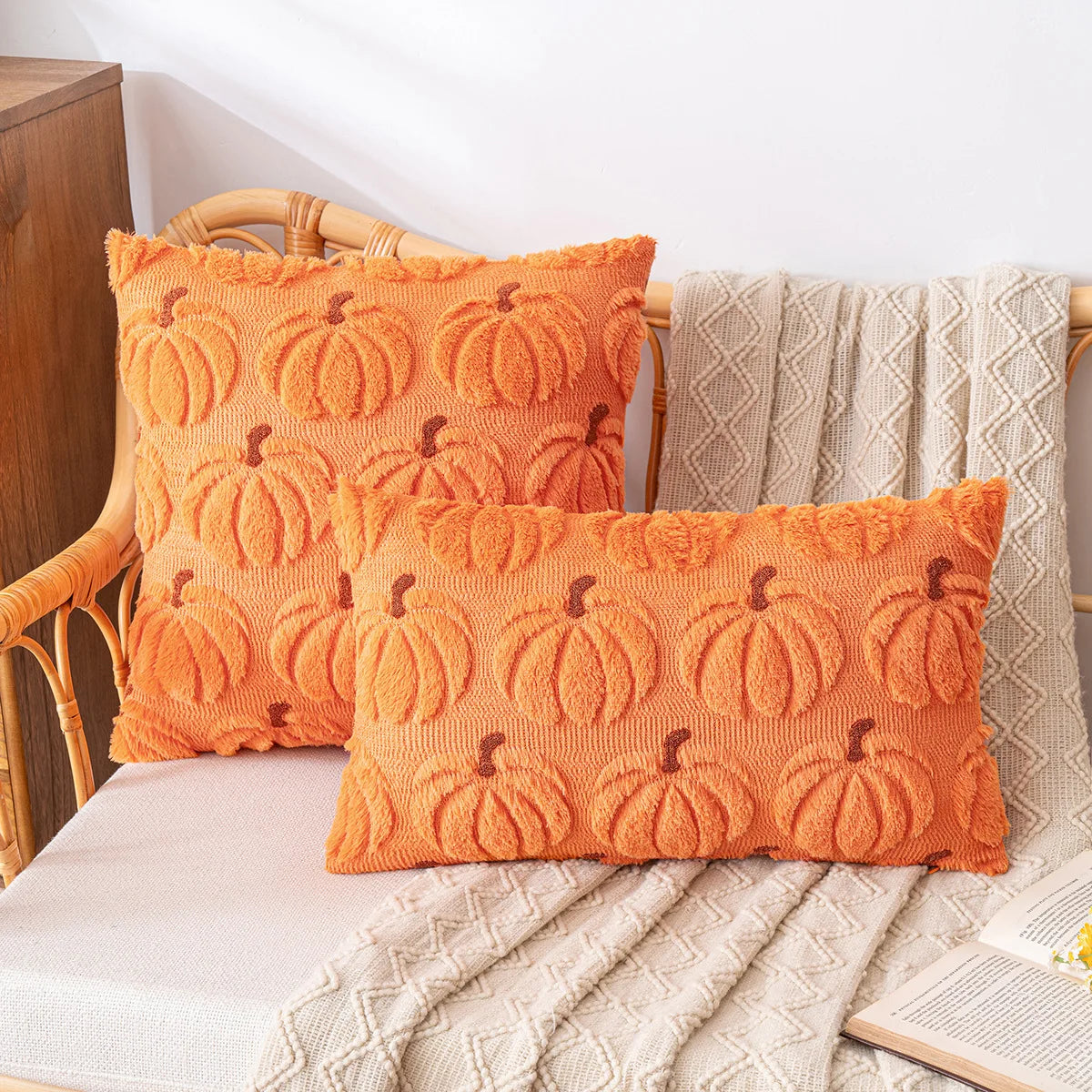 DecorBites™ Halloween Plush Cushion Cover for Festive Living Room Decor