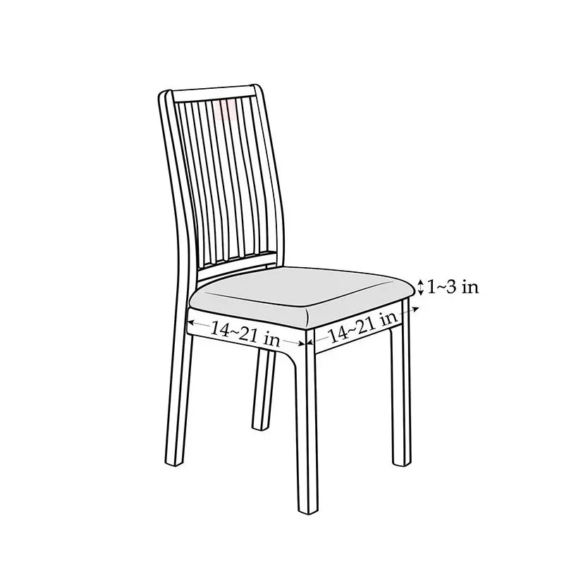 DecorBites™ Elastic Print Chair Cover Slipcovers Protector - Svetanya Inspired