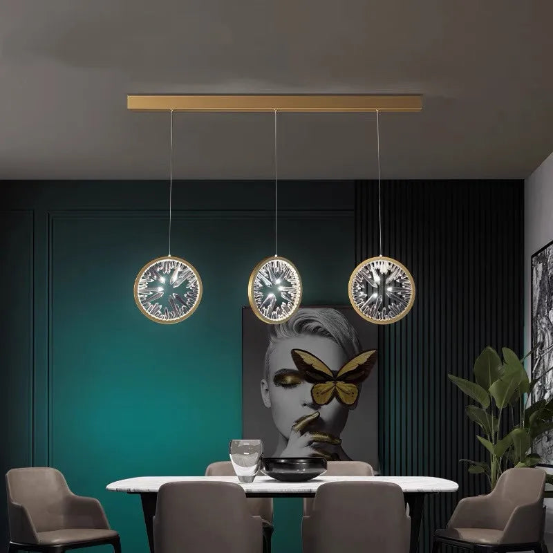 DecorBites™ Crystal Ring LED Chandelier for Restaurant Dining Room Coffee Shop
