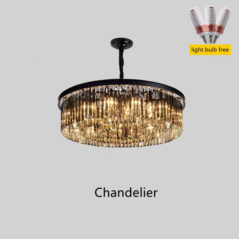 DecorBites™ Dual Purpose Crystal Chandelier Ceiling Lamp for Bedroom Living Room