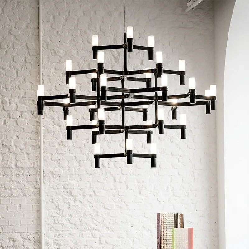 DecorBites™ Crown Major Chandelier: Modern Luxury LED Light for Kitchen, Hotel, Living Room