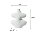 DecorBites™ Geometric Ceramic Vase Set Black White Crafts Home Decor Flower Arrangement