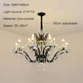 DecorBites™ Crystal Candle Chandelier Lighting: Farmhouse Dining Kitchen Pendant Lamp