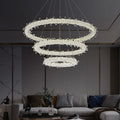 DecorBites™ Luxe Crystal Pendant Light - Dimmable LED Art Deco Circle Lamp