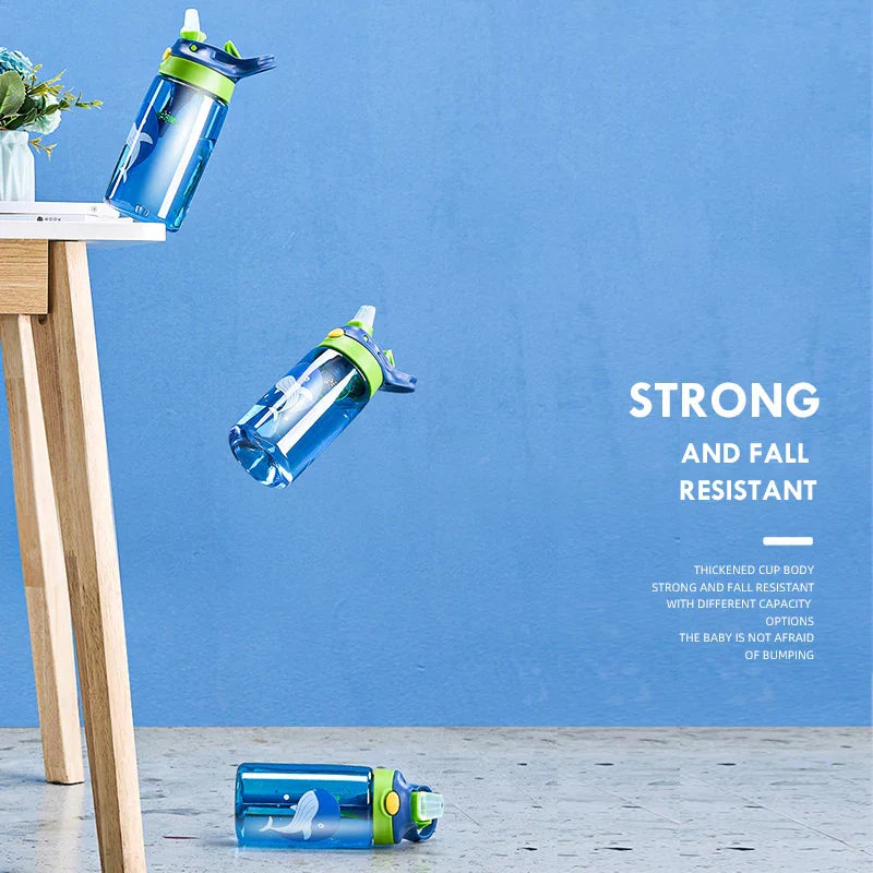 DecorBites™ Kids Anti-fall Straw Cup - Portable Water Bottle for School & Summer