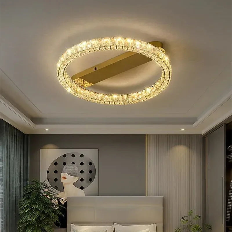 DecorBites™ Crystal Ceiling Chandelier LED Light Fixture for Home Decor