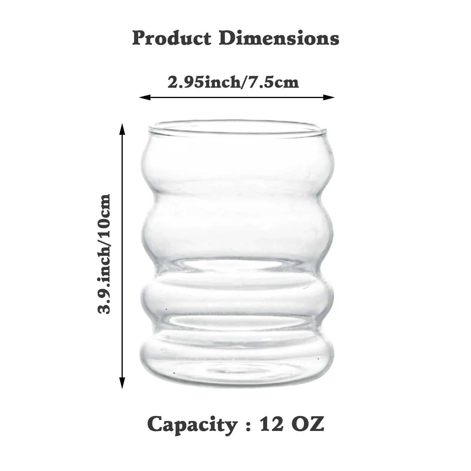 DecorBites™ Creative Styling Glass Drinkware - 300ml Capacity | Perfect for Cocktails, Lattes