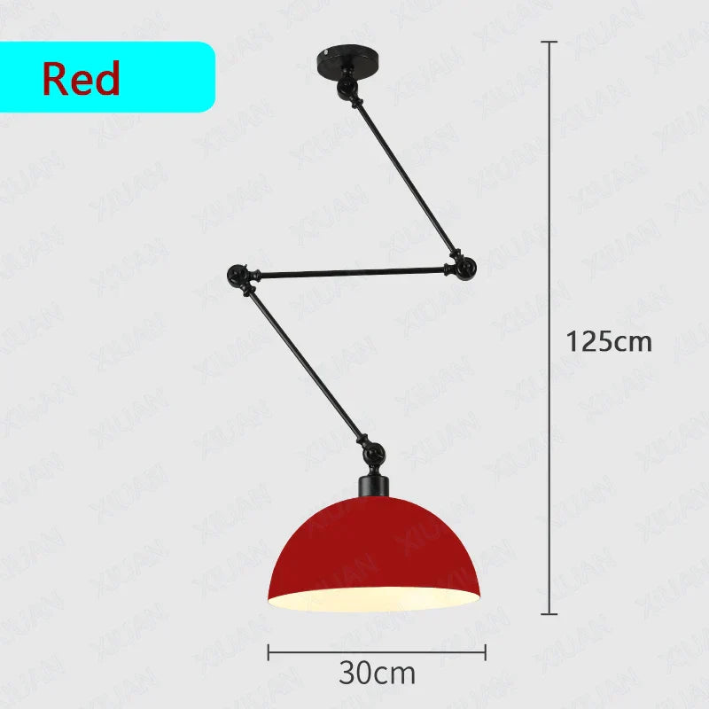 DecorBites™ Adjustable Long Arm Pendant Light for Living Room Bedroom Dining Room