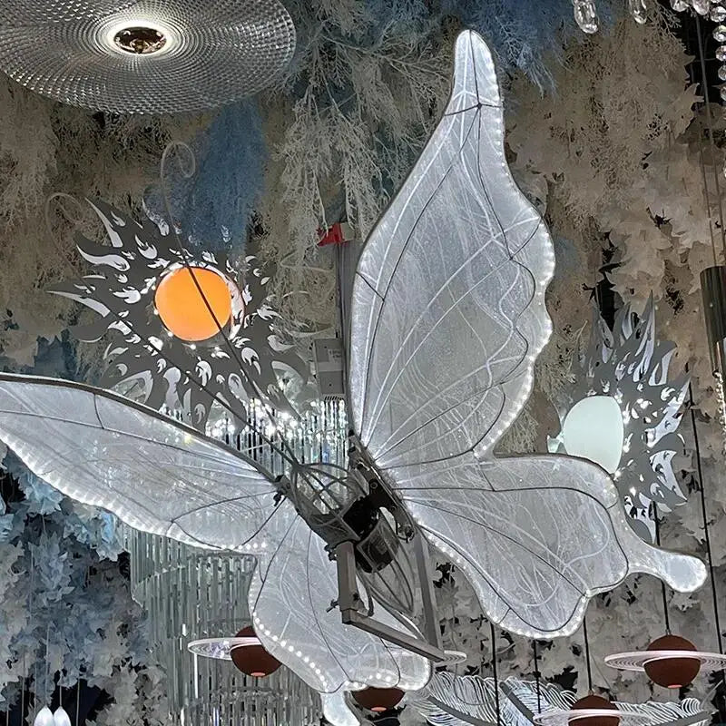 DecorBites™ LED Butterfly Wing Lace Hanging Lamps for Romantic Decoration and Party Lights