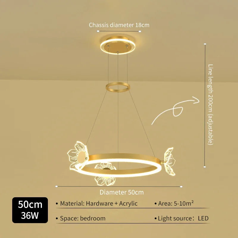 DecorBites™ Gold Butterfly Crystal Chandelier Pendant Light for Elegant Living Room & Restaurant Decoration